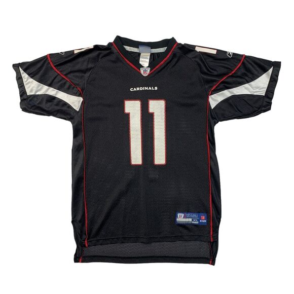 Reebok Larry Fitzgerald Jersey Boys Youth XL Extra Large Black Arizona Cardinals - Picture 1 of 11